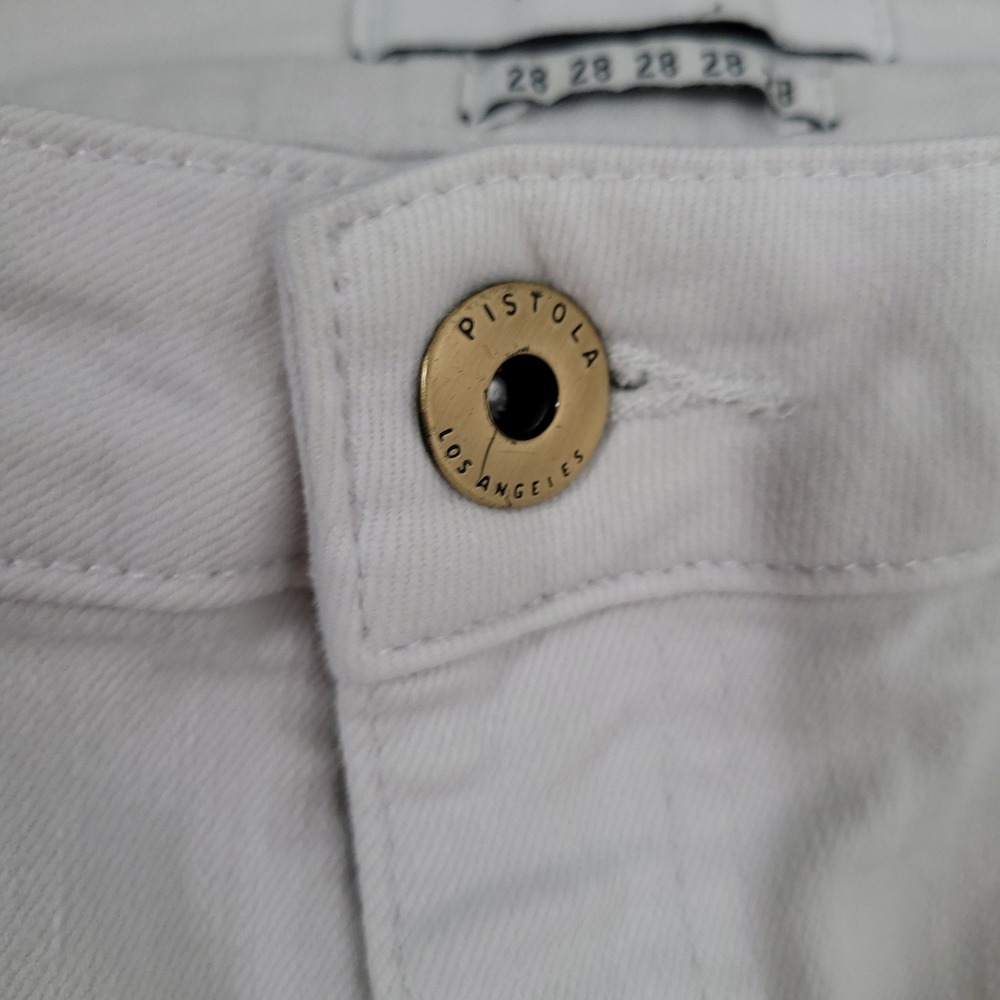 Pistola Los Angeles Denim White Jeans Size 28 Women's - Picture 5 of 7